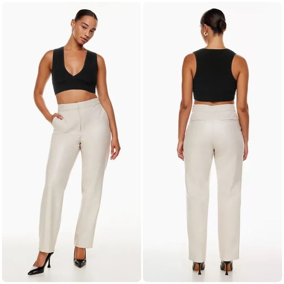 ARITZIA BABATON Black Sculpt Knit Deep V Tank Top Women’s Size L - Picture 3 of 10